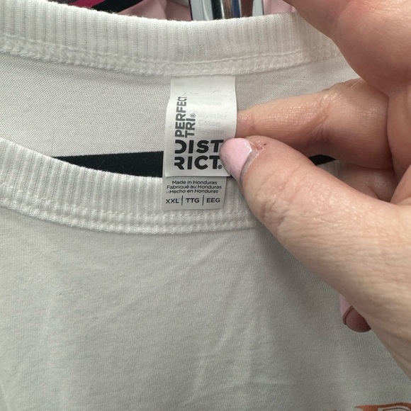 “Knee Deep in the Water Somewhere” High Neck Cotton Halter Top, White | size XXL - Picture 3 of 3